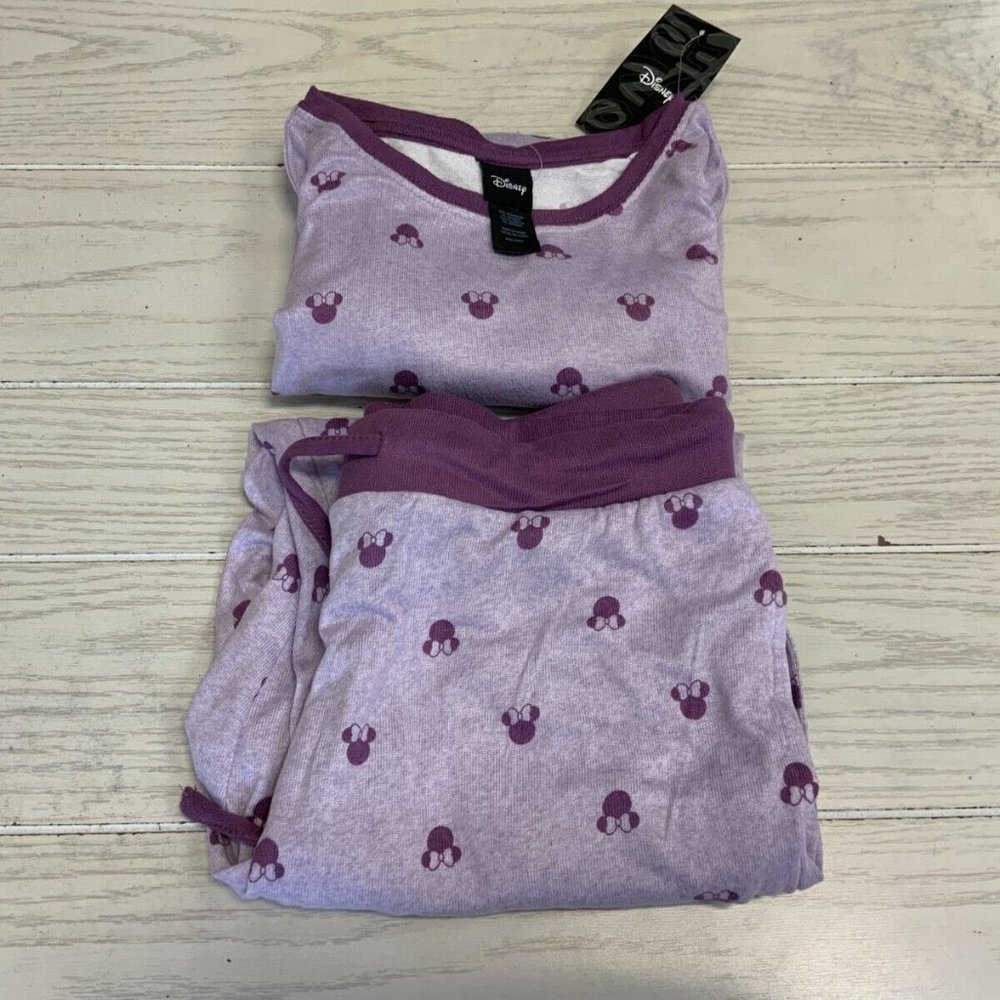 NWT Disney Women 2 Piece Long Sleeve Shirt & Pants Pajama Set Sz XS $60 FFF178